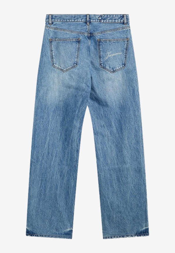 Jacquemus Straight-Leg Faded Jeans Blue 25HPAM00028AD00038/R_JACQM-33C