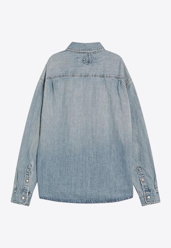 Jacquemus Signature Logo Denim Shirt Blue 25HSHM00545AD00017/R_JACQM-33C
