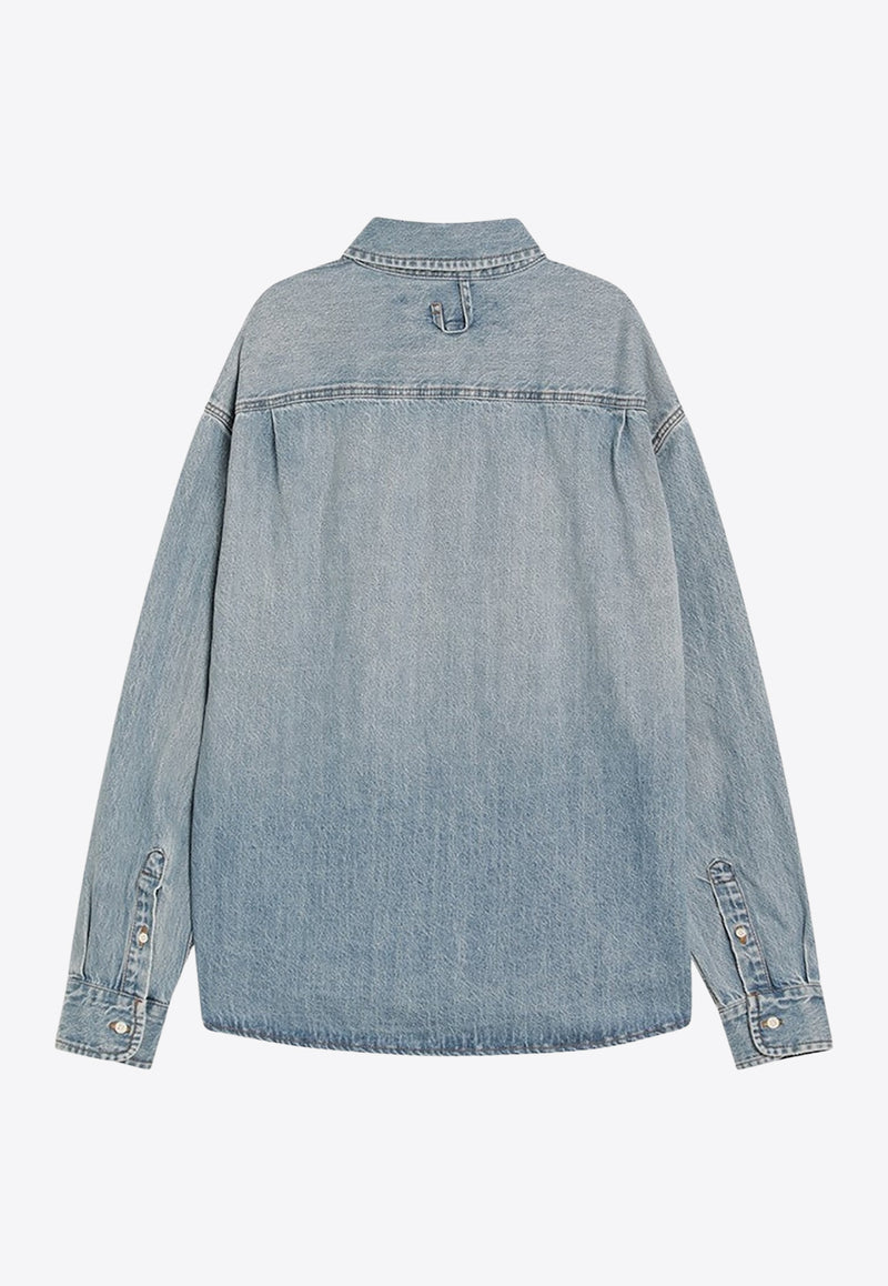 Jacquemus Signature Logo Denim Shirt Blue 25HSHM00545AD00017/R_JACQM-33C
