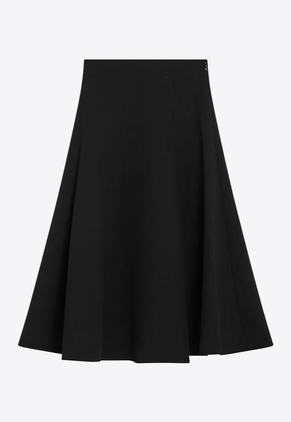 Jacquemus Flared Midi Wool Skirt  Black 25HSKW00635AW00632/R_JACQM-990