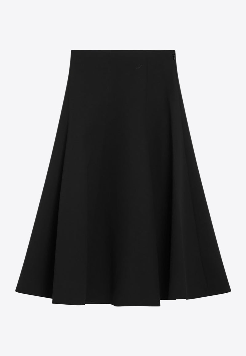 Jacquemus Flared Midi Wool Skirt  Black 25HSKW00635AW00632/R_JACQM-990