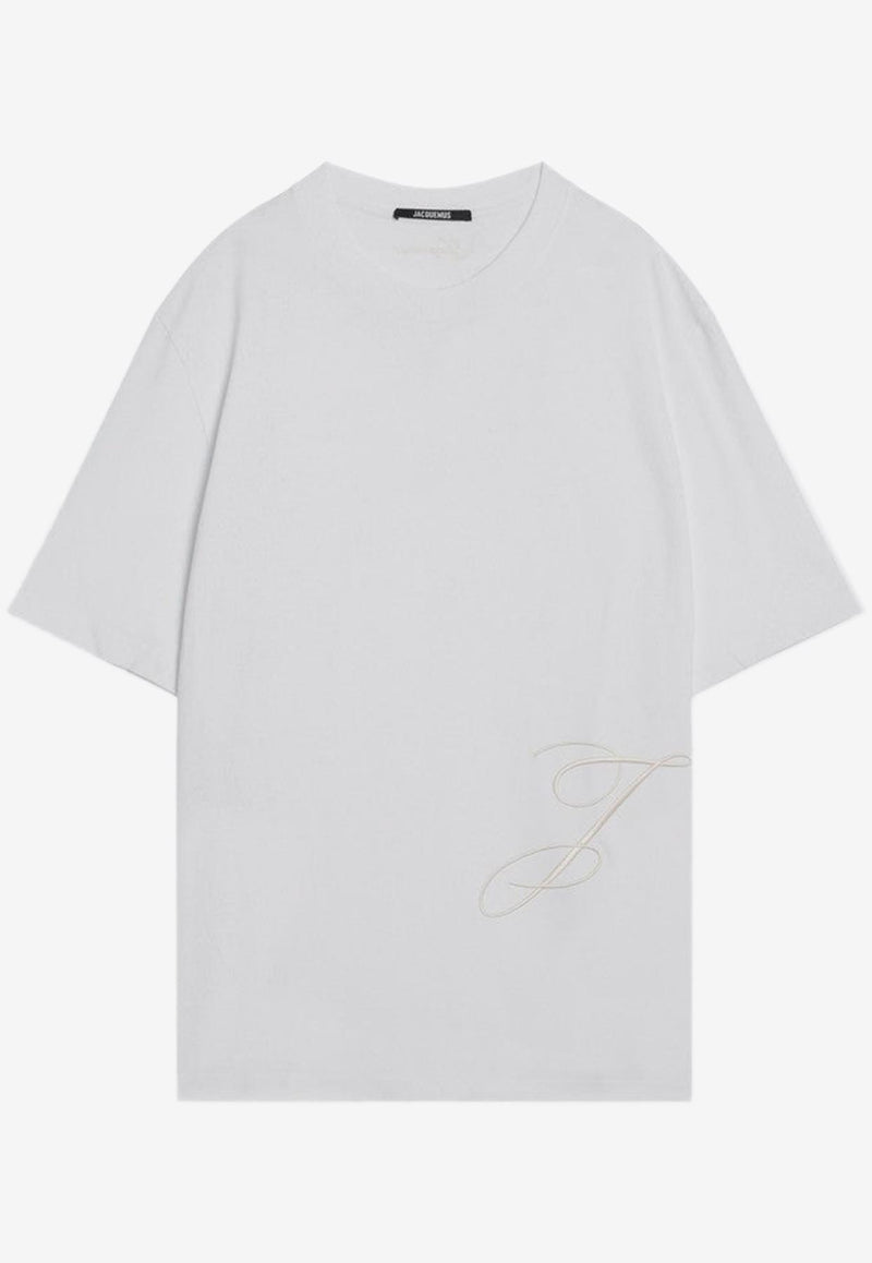 Jacquemus J Embroidered T-shirt White 25HTSM00566AJ00068/R_JACQM-100