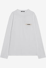Jacquemus Gros Grain Long-Sleeved T-shirt White 25HTSM00570AJ00226/R_JACQM-100