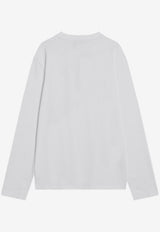 Jacquemus Gros Grain Long-Sleeved T-shirt White 25HTSM00570AJ00226/R_JACQM-100