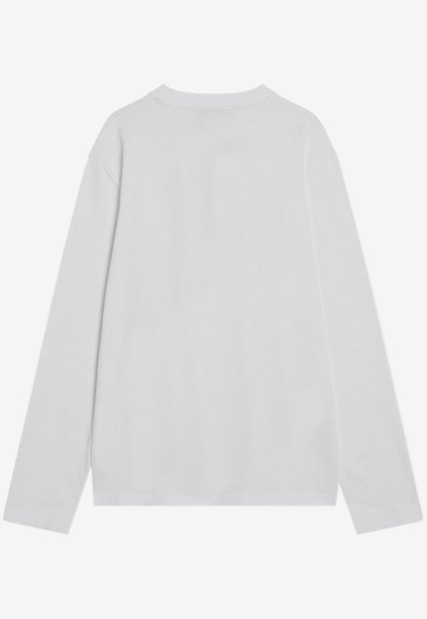 Jacquemus Gros Grain Long-Sleeved T-shirt White 25HTSM00570AJ00226/R_JACQM-100