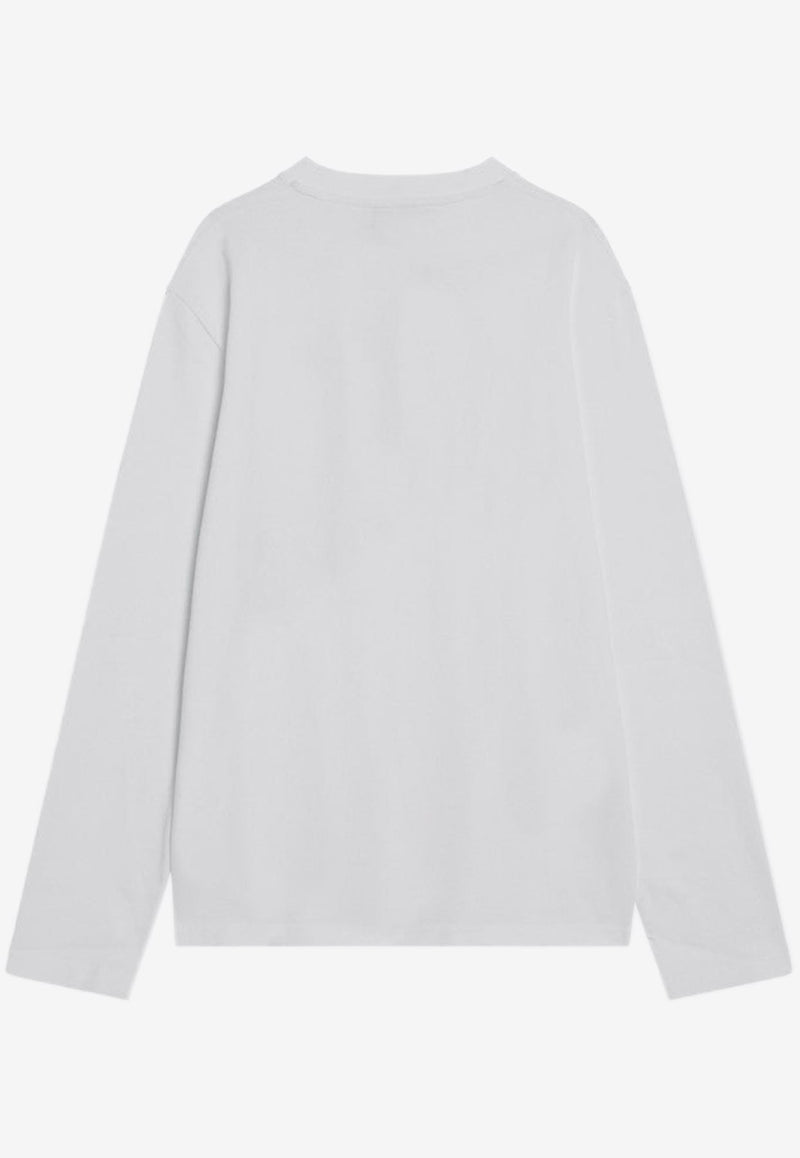 Jacquemus Gros Grain Long-Sleeved T-shirt White 25HTSM00570AJ00226/R_JACQM-100