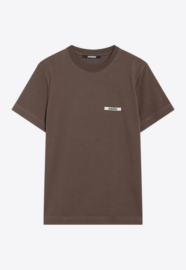 Jacquemus Gros Grain Crewneck T-shirt Brown 25HTSW00550AJ00029/R_JACQM-880