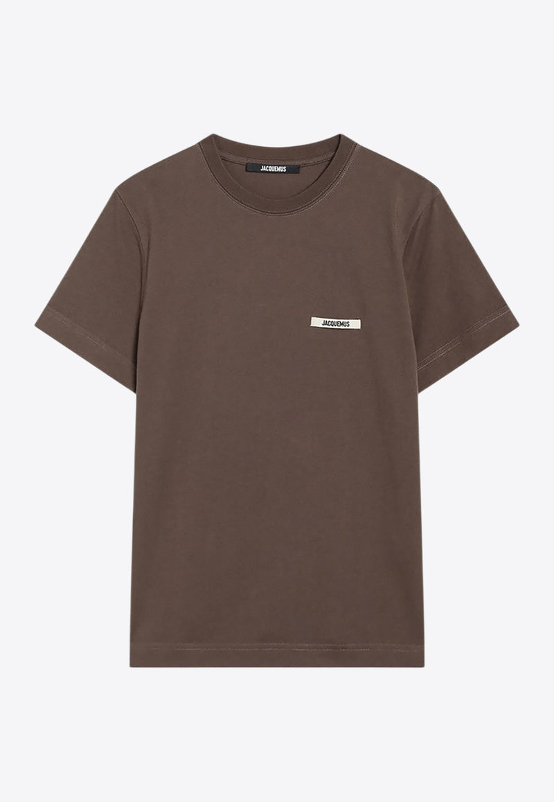 Jacquemus Gros Grain Crewneck T-shirt Brown 25HTSW00550AJ00029/R_JACQM-880