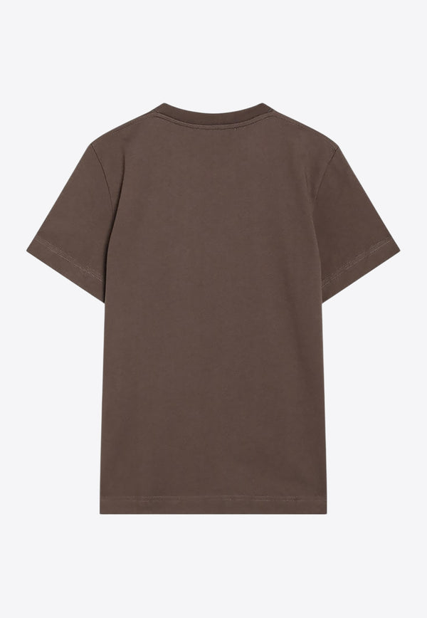 Jacquemus Gros Grain Crewneck T-shirt Brown 25HTSW00550AJ00029/R_JACQM-880