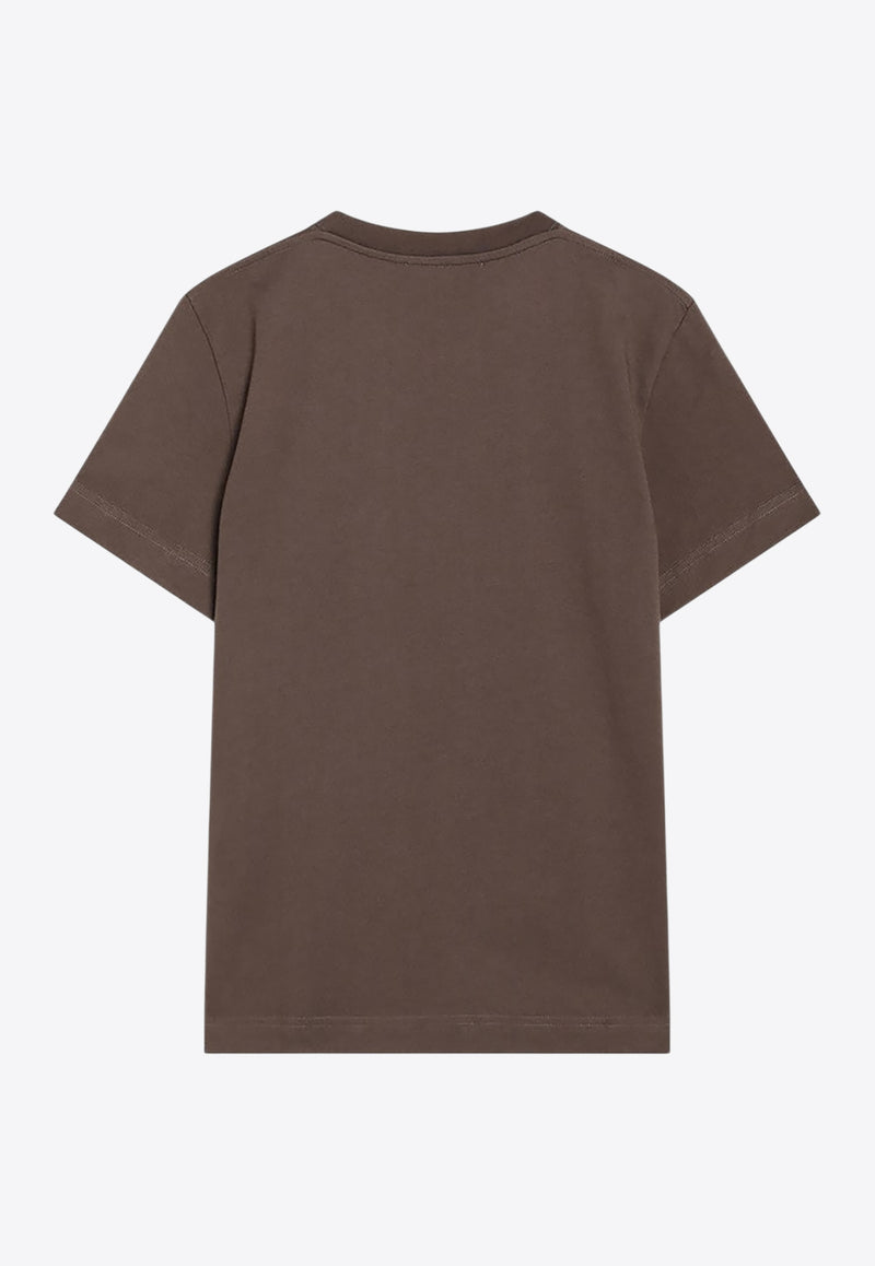 Jacquemus Gros Grain Crewneck T-shirt Brown 25HTSW00550AJ00029/R_JACQM-880