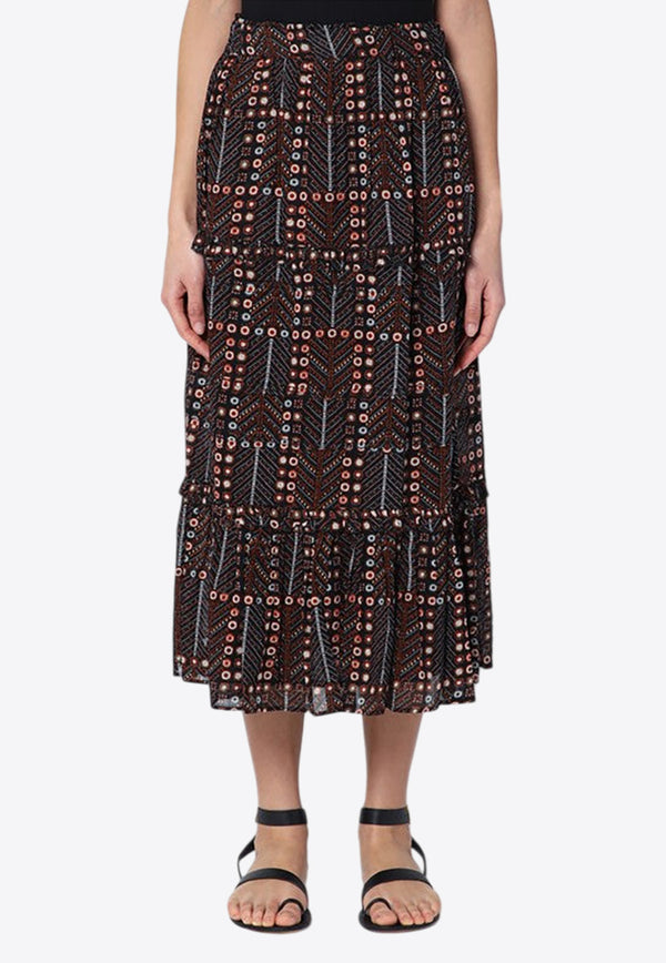 Isabel Marant Etoile Diya Midi Skirt Black 25PJU0239FAC1J19E/Q_ISAET-02FK