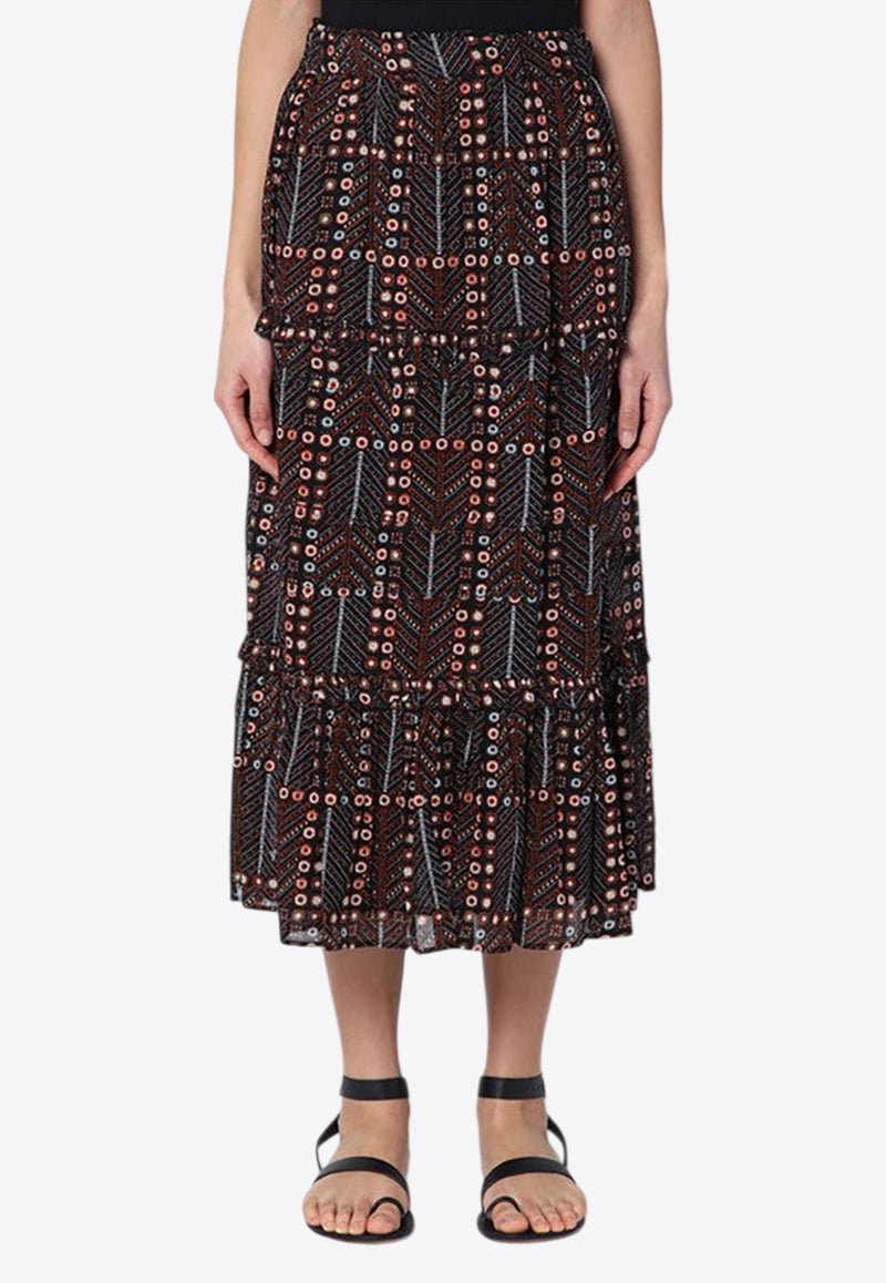Isabel Marant Etoile Diya Midi Skirt Black 25PJU0239FAC1J19E/Q_ISAET-02FK