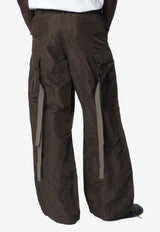 Sacai Wide-Leg Cargo Pants Green 26-03915MNY/S_SACAI-531