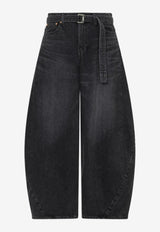 Sacai Washed Wide-Leg Pants Black 26-03930MDE/S_SACAI-001