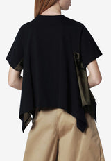 Sacai Draped-Hem T-shirt  Navy 26-08404CO/S_SACAI-212