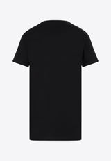 تي شيرت قصير الأكمام برقبة دائرية