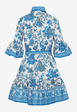 Printed Mini Shirt Dress