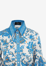 Printed Mini Shirt Dress