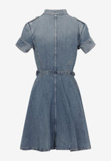Washed Denim Mini Dress