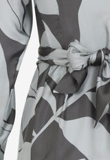 Robinia Printed Silk Shirt Dress