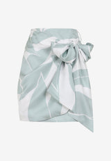 Strano Printed Silk Mini Skirt
