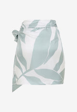 Strano Printed Silk Mini Skirt