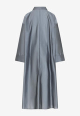 Anna Satin Midi Shirt Dress