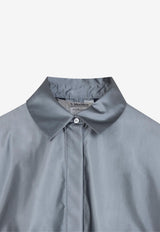 Anna Satin Midi Shirt Dress