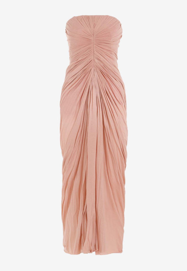 Radiance Ruched Bustier Midi Dress