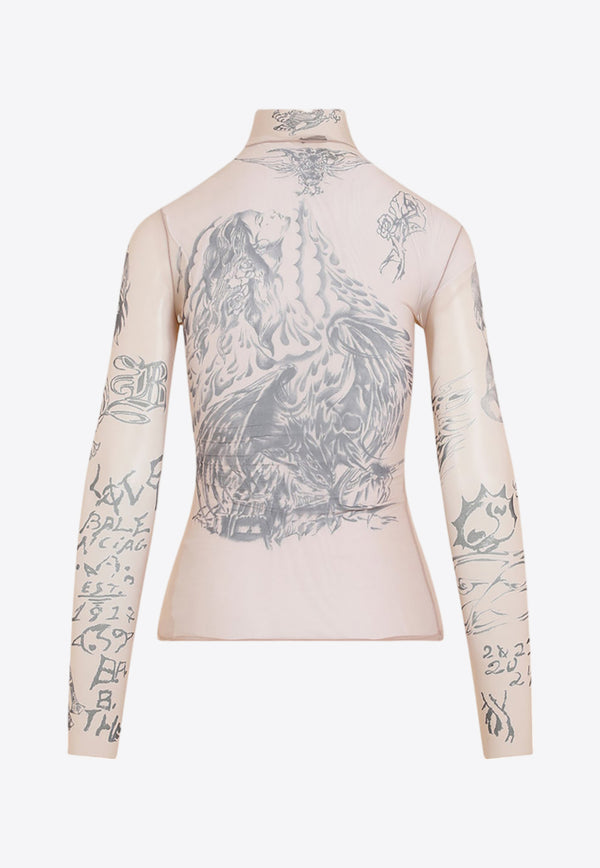 Tattoo Long-Sleeved Top
