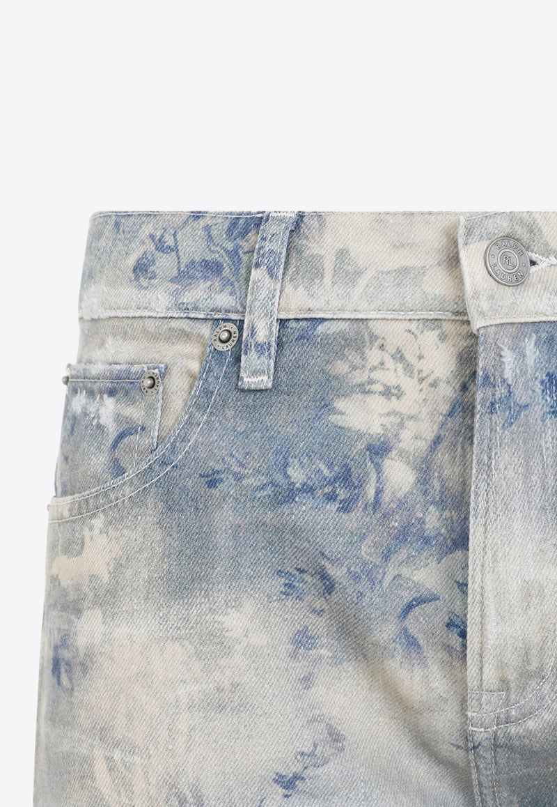 750 Straight-Leg Floral Jeans