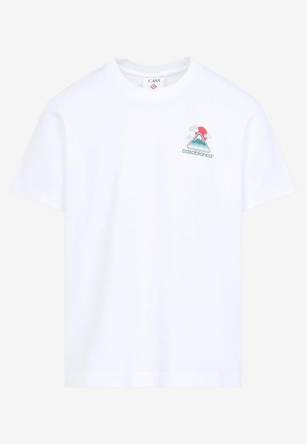 Mountains Waves Print T-shirt