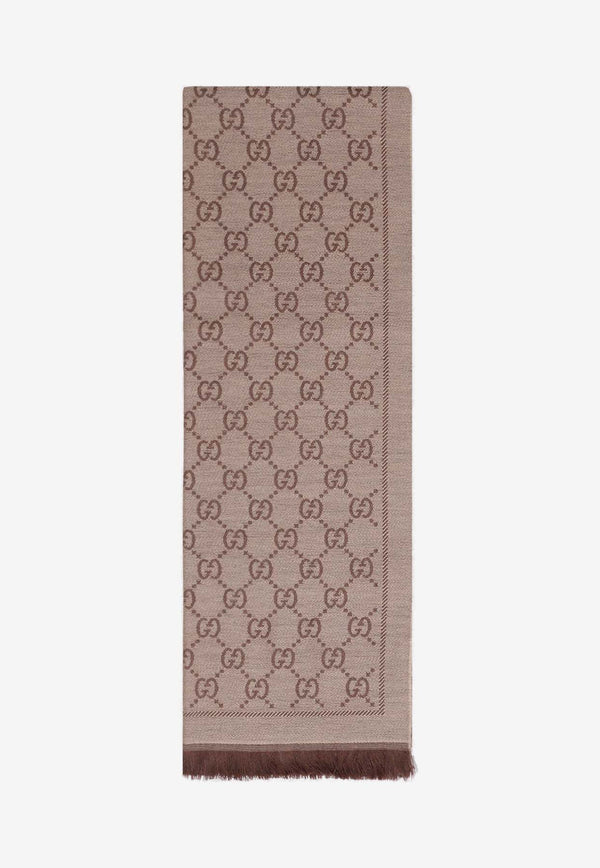 GG Jacquard Knitted Scarf