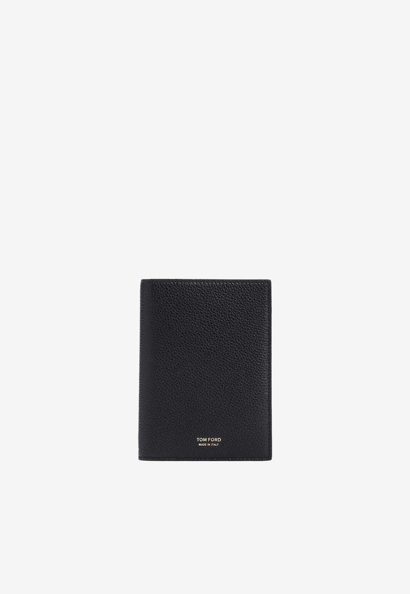 Logo Stamp Passport Holder in Calf Leather