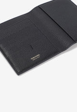 Logo Stamp Passport Holder in Calf Leather