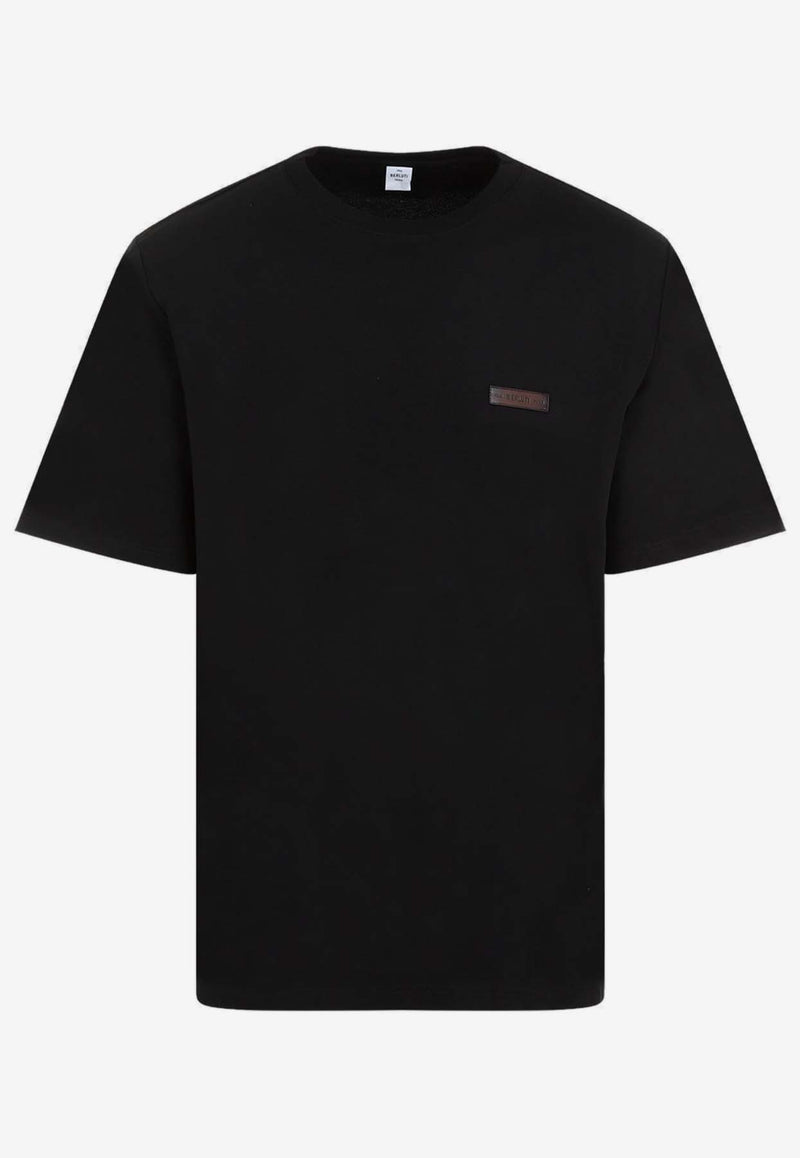 Berluti Leather Patch T-shirt Black R27JRS93.007-900 BLACK