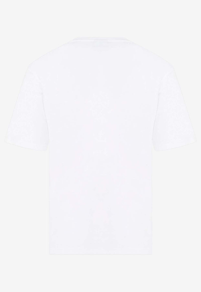 Berluti Artwork Logo Crewneck T-shirt White R27JRS131.001-29B OPTIC WHITE MARINE