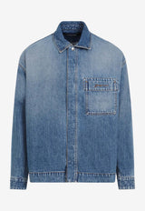 Logo Boxy Denim Shirt