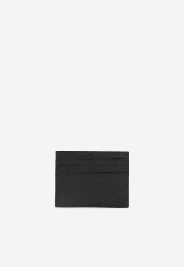 Logo-Plaque Calf Leather Cardholder