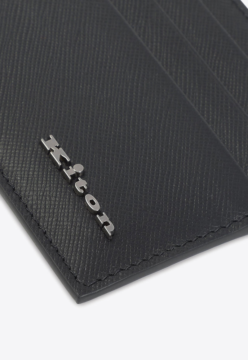 Logo-Plaque Calf Leather Cardholder