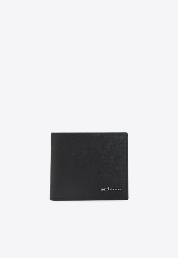 Logo-Plaque Bi-Fold Calf Leather Wallet