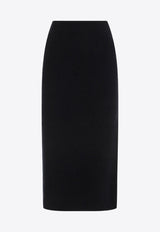 Rib-Knit Midi Skirt