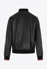 Leather Bomber Jacket