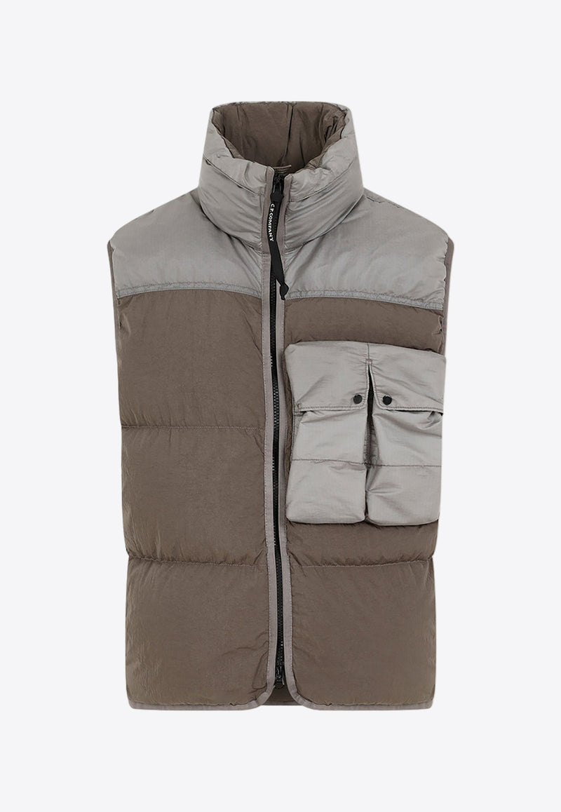 Down Padded Vest in Tech Fabric