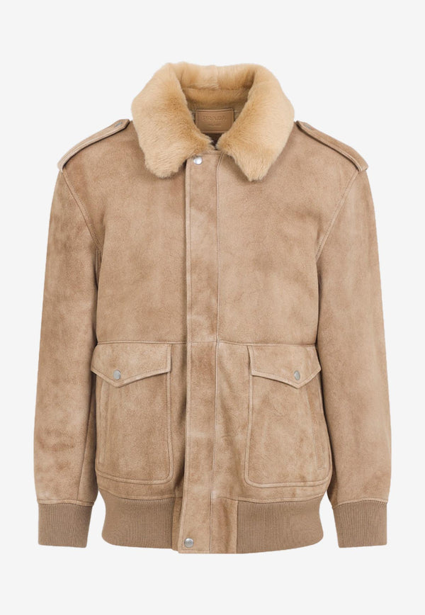 Suede Bomber Jacket