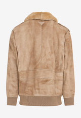 Suede Bomber Jacket