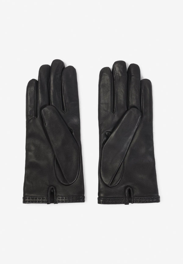 Triangle Logo Nappa Leather Gloves