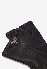 Triangle Logo Nappa Leather Gloves