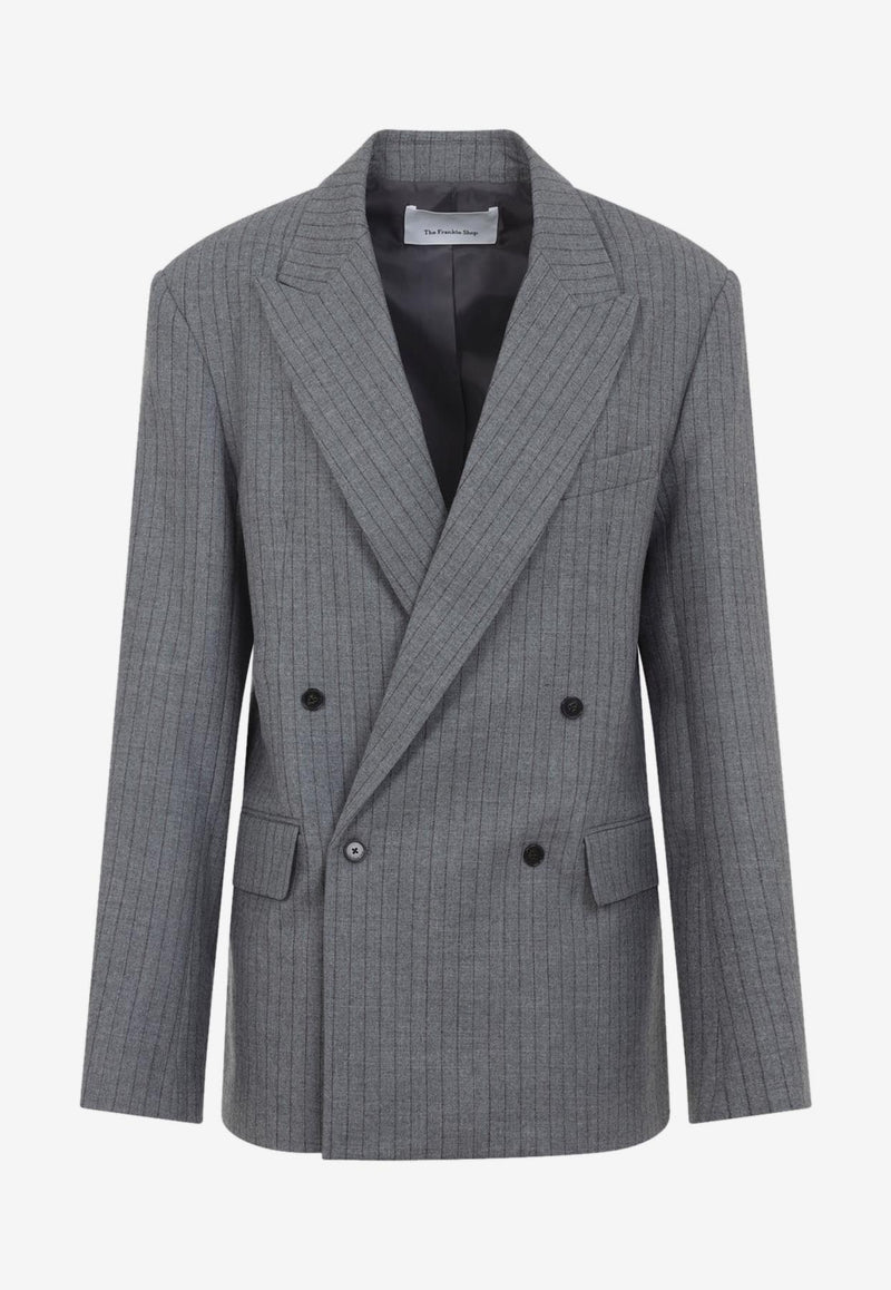 Newark Pinstripe Double-Breasted Blazer