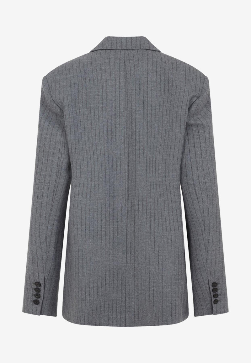 Newark Pinstripe Double-Breasted Blazer